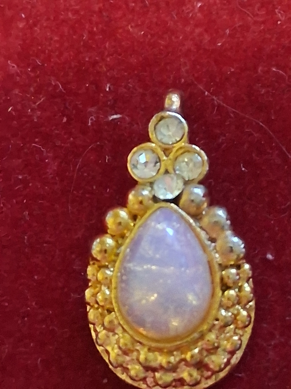 Monet Gold-Tone Teardrop Opal Pendant Necklace - Gold